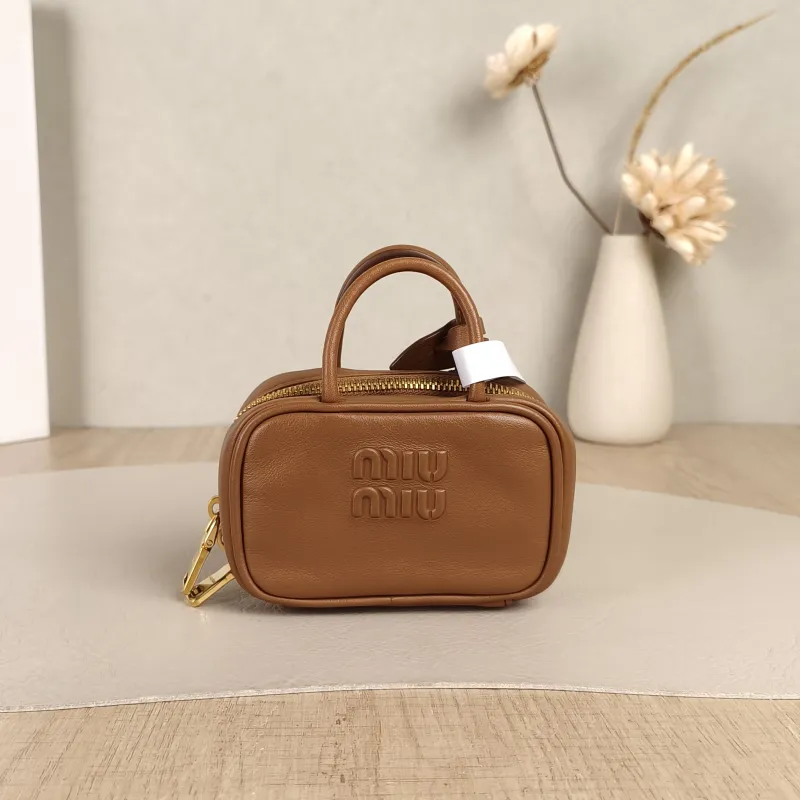 Miumiu Top Handle Bag Arcadie Collection Bowling Bag Calfskin Mini11 × 4 × 7 cm