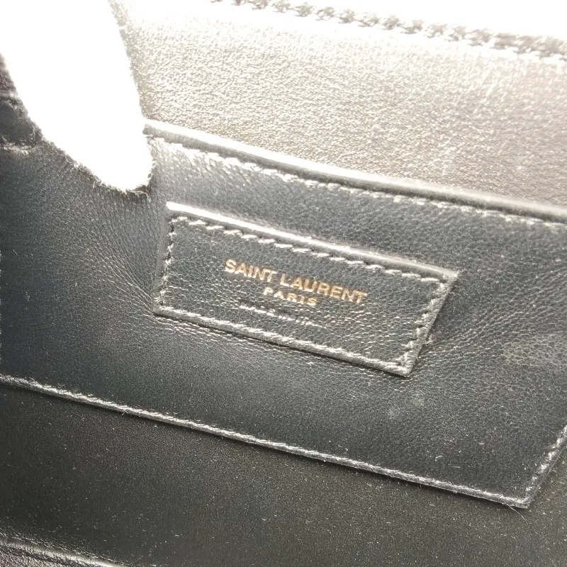 SAINT LAURENT Crossbody Bag Solferino Box Shoulder Bag Beige Black Calfskin Medium 23 × 16 × 7 cm — detail view 2 of 12