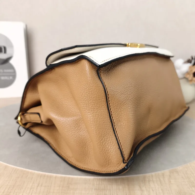 Miumiu Top Handle Bag Top Handle Bag Brown · White Lambskin One Size28 × 14 × 24 cm — detail view 8 of 14