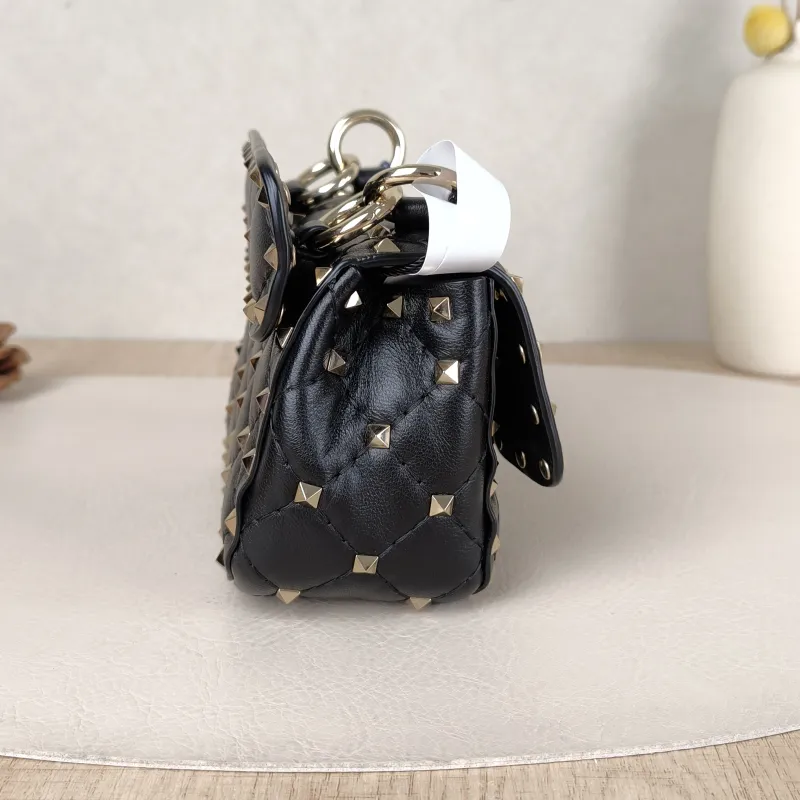 Valentino Shoulder Bag Rockstud Spike Shoulder Bag Black Lambskinmini14 × 6 × 10 cm — detail view 1 of 15