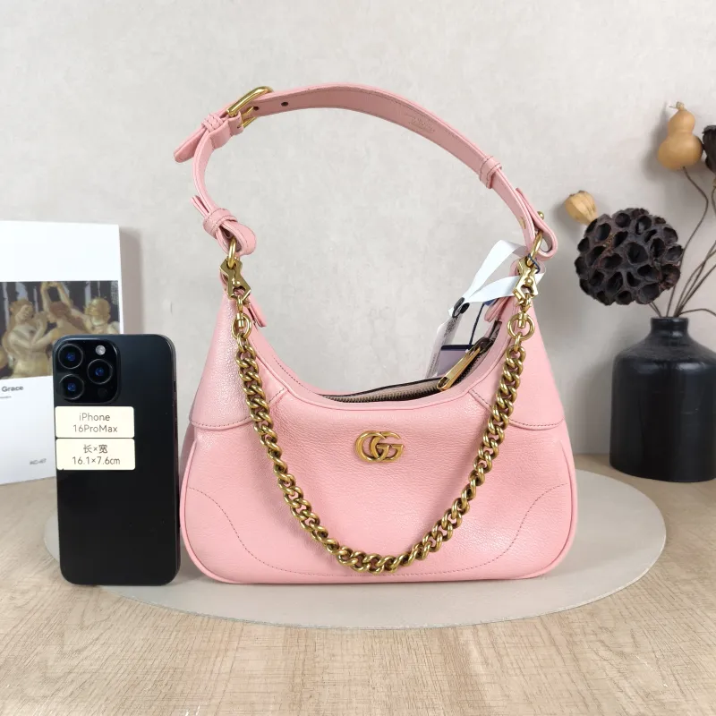 GUCCI Shoulder Bag Aphrodite Hobo Pink Calfskin Small25 × 7 × 19 cm — cover view 4 of 5