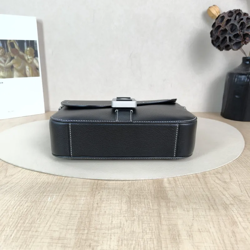DIOR Crossbody Bag Black Calfskin Small 23 × 6 × 17.5 cm — cover view 3 of 5