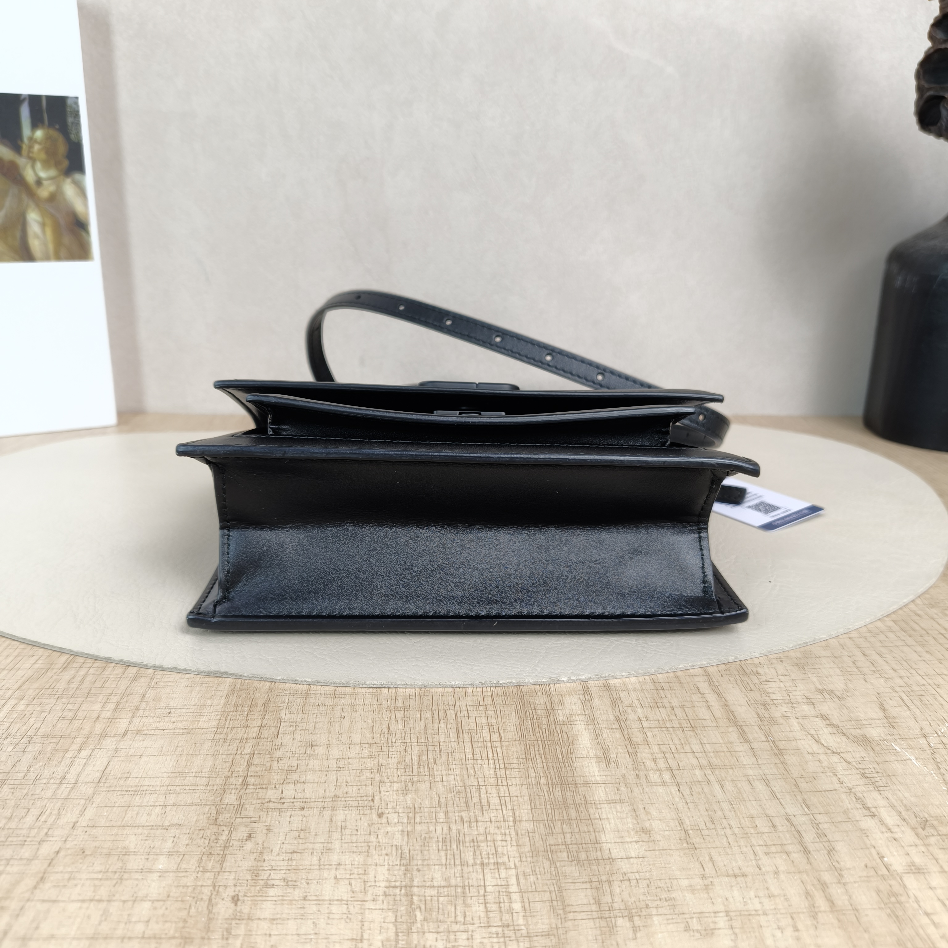 BALENCIAGA Crossbody Bag Sharp Bag Top Handle Crossbody Bag Black Calfskin 19 × 6 × 14 cm — cover view 2 of 5