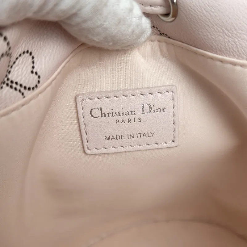 DIOR Shoulder Bag Bucket Bag Pink Calfskin One Size15 × 10 × 7.5 cm — detail view 12 of 13