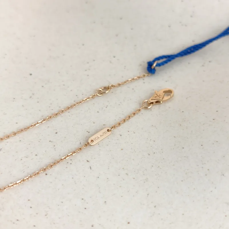 Van Cleef & Arpels Necklace Frivole Collection Pavé Diamond Necklace Rose Gold Diamond18KR ose Goldmini40cm — cover view 4 of 8