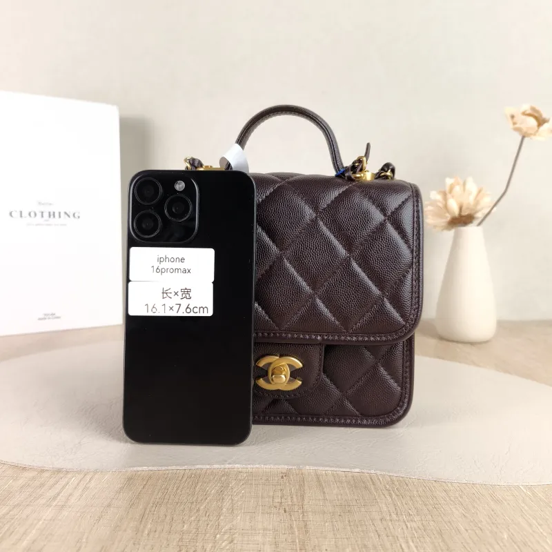 Chanel Crossbody Bag 22k Messenger Bag Brown Grained Calfskin 17 × 6.5 × 15 cm Microchip Edition — cover view 5 of 6
