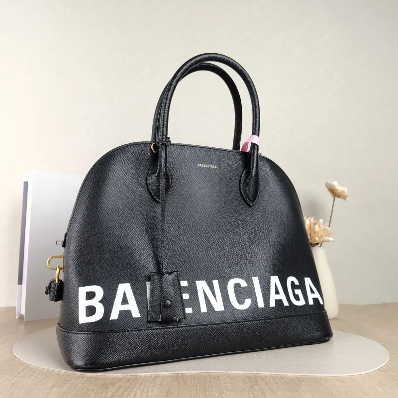 BALENCIAGA Top Handle Bag Ville Dome Bag Black Calfskin Medium 36 × 13 × 29 cm — cover view 3 of 4