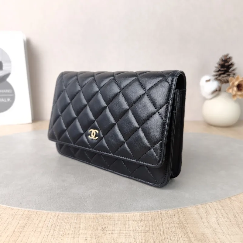 Chanel Crossbody Bag Classic Flap WOC CF WOCWOC Bag Black Lambskinmini19.2 × 3.5 × 12.3 cm — cover view 2 of 5