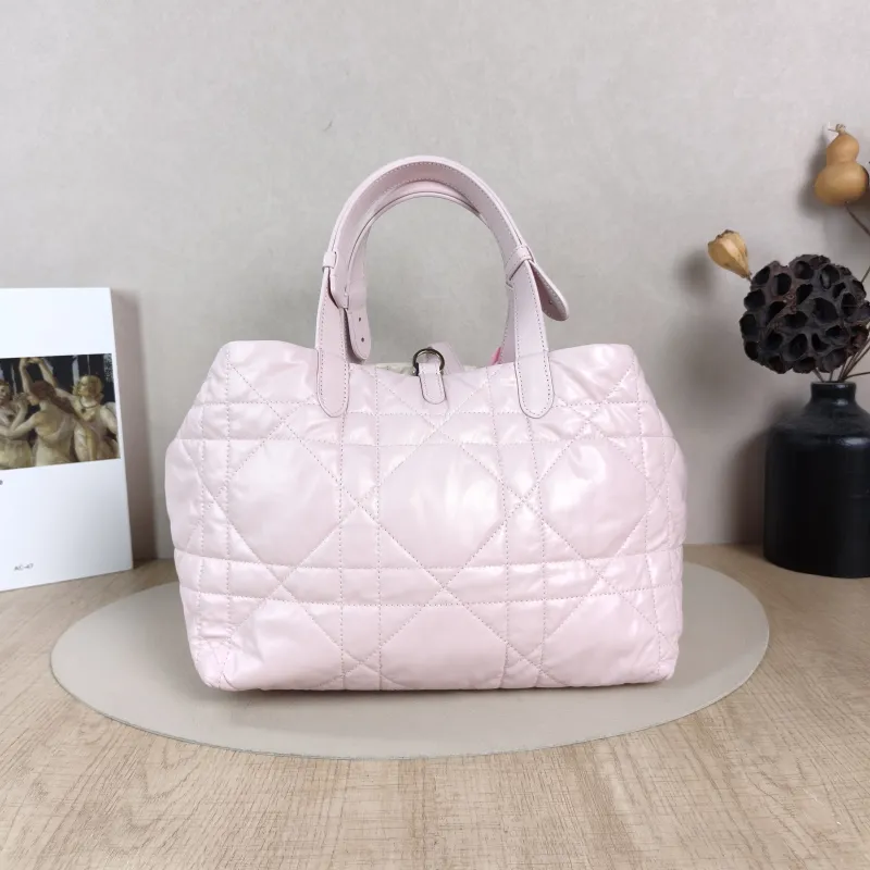 DIOR Top Handle Bag TOUJOURS Pink White Calfskin Medium28.5 × 17 × 21.5 cm — cover view 5 of 5