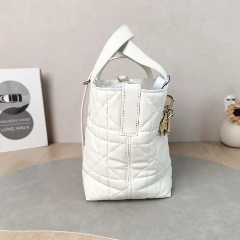 DIOR Top Handle Bag TOUJOURS Edition White Calfskin Small 18.5 × 12 × 18.5 cm — detail view 1 of 14