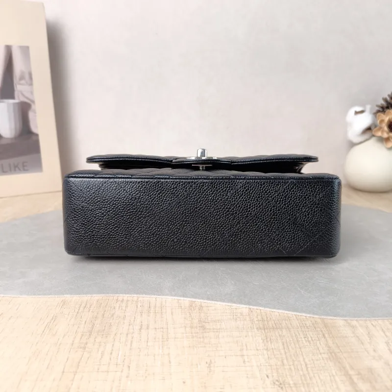 Chanel Crossbody Bag Classic Flap CF Black Grained Calfskin Small 23 × 6 × 14.5 cm — cover view 4 of 6