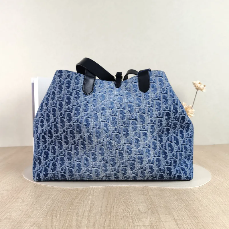DIOR Top Handle Bag TOUJOURS Blue Large 37 × 21 × 27 cm — cover view 3 of 5