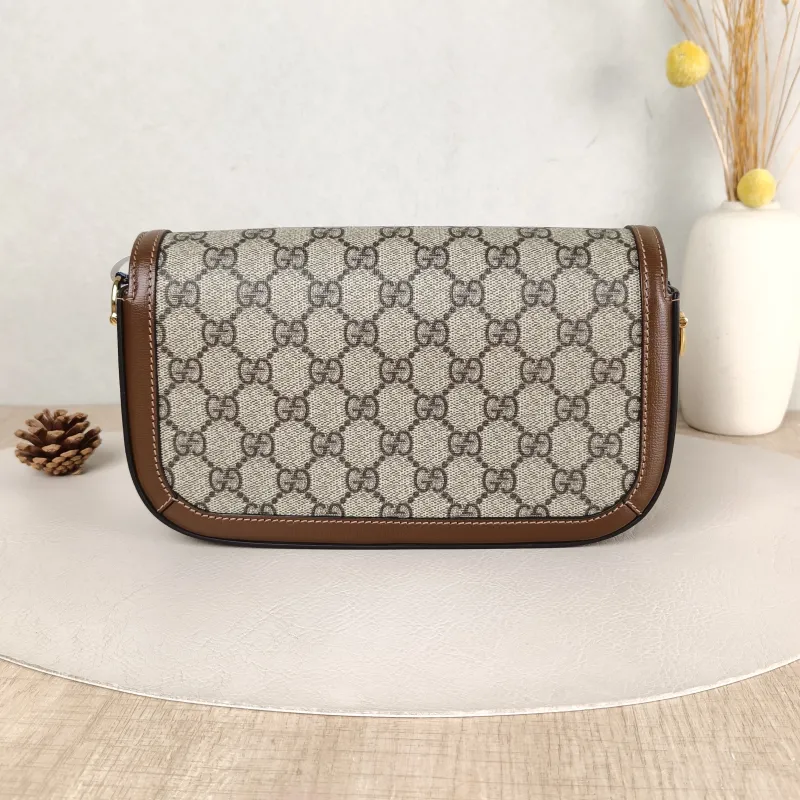 GUCCI Shoulder Bag Horsebit 1955 Horsebit Small Monogram · Shoulder Strap PVC Small 24 × 5.5 × 13 cm — cover view 4 of 5