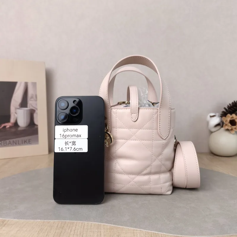 DIOR Top Handle Bag TOUJOURS Edition Pink Calfskin Mini 13 × 12 × 15 cm — cover view 2 of 6