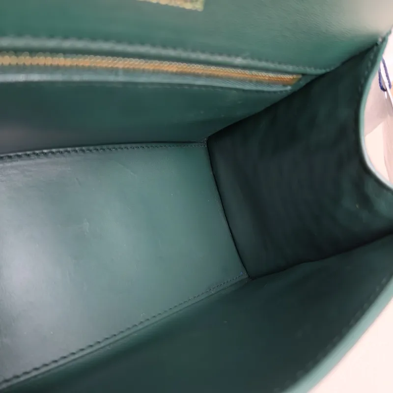 BALENCIAGA Crossbody Bag Hourglass Hourglass Bag Green Calfskin Small 23 × 10 × 14 cm — detail view 11 of 11