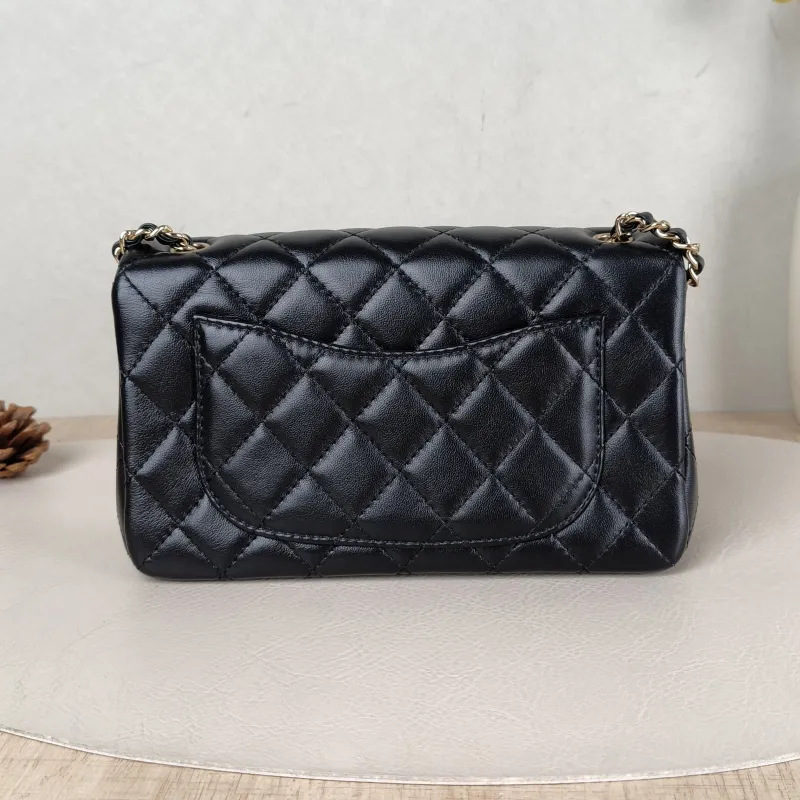 Chanel Crossbody Bag Classic Flap Large Mini CF Mini C Black SL ambskin mini 20 × 6 × 12 cm — cover view 5 of 6