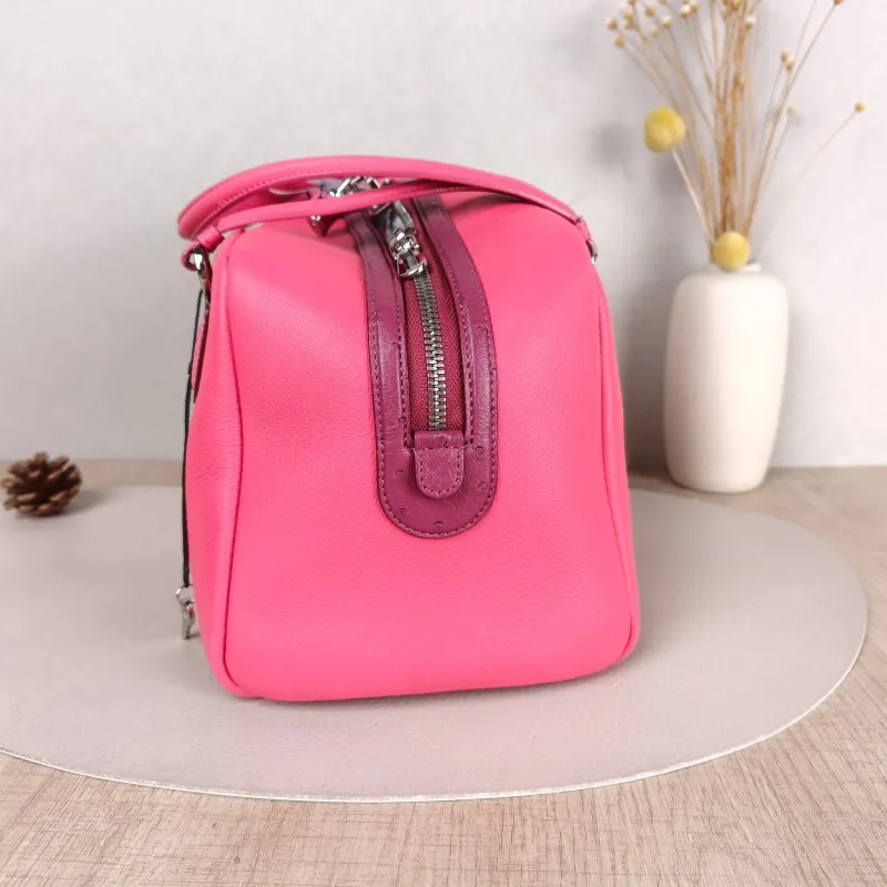 LOEWE Top Handle Bag Red Calfskin One Size 25 × 16 × 17 cm — detail view 5 of 13