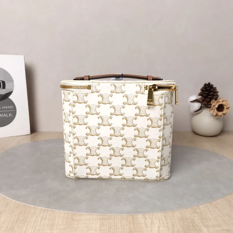 CELINE Cosmetic Bag White PVC One Size18 × 14.5 × 15 cm — cover view 2 of 6
