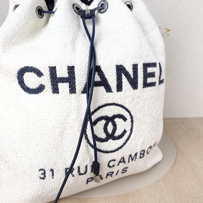 Chanel Backpack Backpack White Blue One Size 33 × 12 × 39 cm 23 — detail view 6 of 10