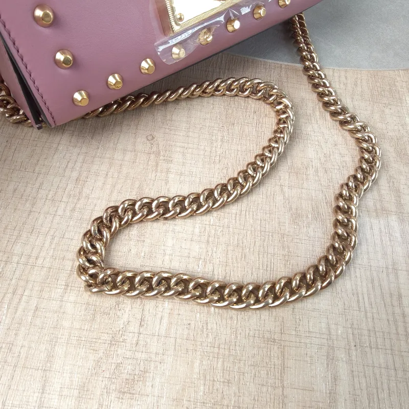 GUCCI Crossbody Bag Padlock Pink Calfskin Small 20.5 × 7.5 × 13 cm — detail view 9 of 13