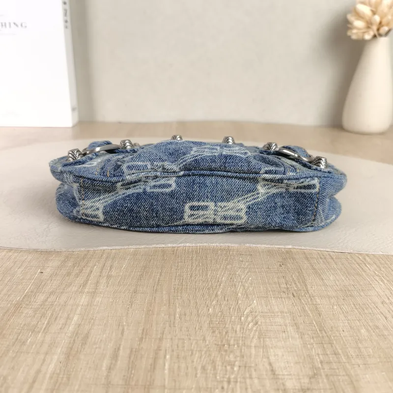 BALENCIAGA Shoulder Bag LE CAGOLE woc Blue Mini 21 × 4.5 × 13 cm — cover view 4 of 5