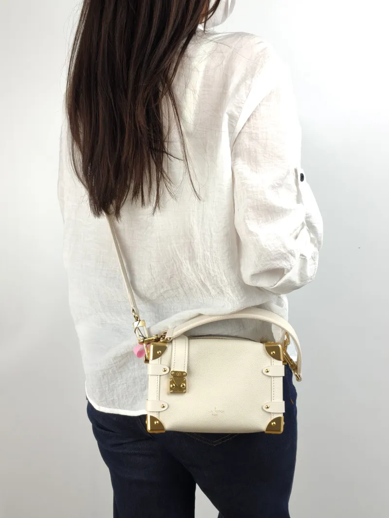 Louis Vuitton Crossbody Bag Side Trunk Box Calfskin Small 19 × 7.5 × 12.5 cm — on-model view 1 of 2