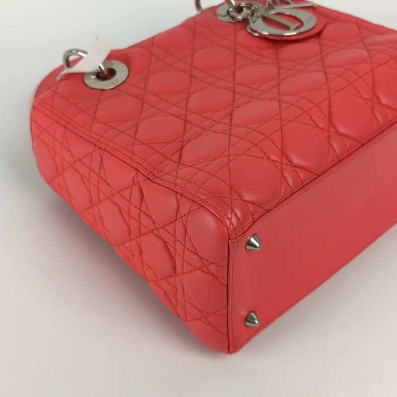 DIOR Top Handle Bag Lady Lady Dior Bag Pink Lambskin24 × 12 × 21 cm — detail view 8 of 25