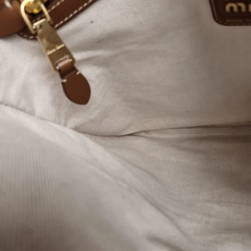 Miumiu Shoulder Bag IVY Tote Shopping Tote Canvas Medium35*40 — detail view 7 of 11