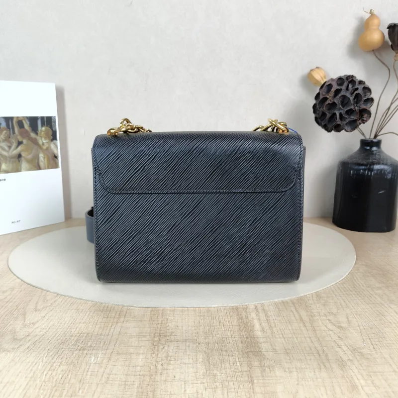 Louis Vuitton Crossbody Bag Twist Black Epi Embossed Calfskin Medium 23 × 9.5 × 17 cm — cover view 3 of 5