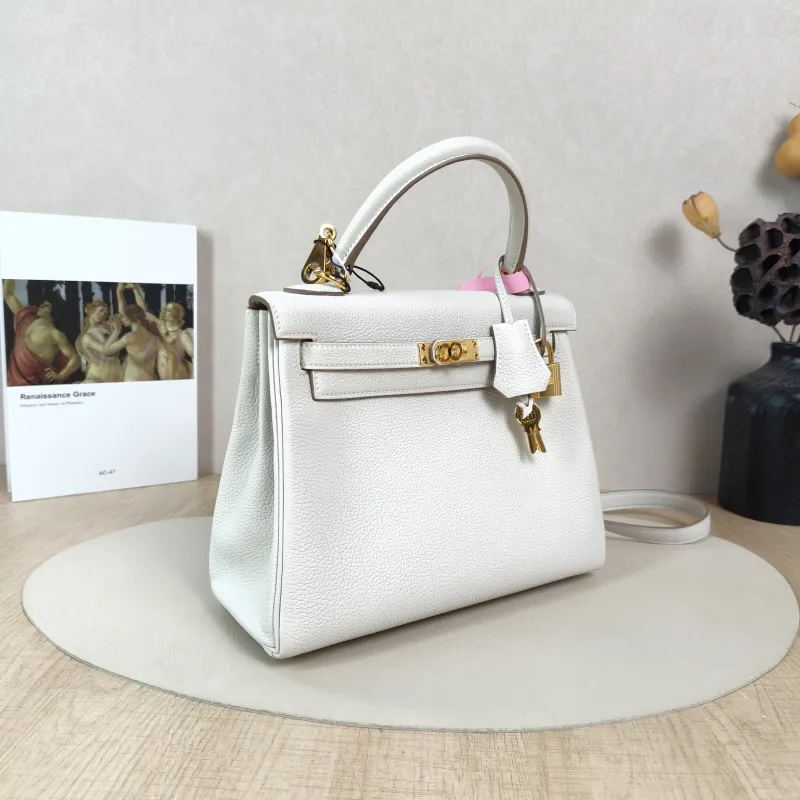Hermès Shoulder Bag Kelly 25 Gold-Tone Hardware Grey Togo Calfskin Small25 × 7 × 17 cm — cover view 4 of 6