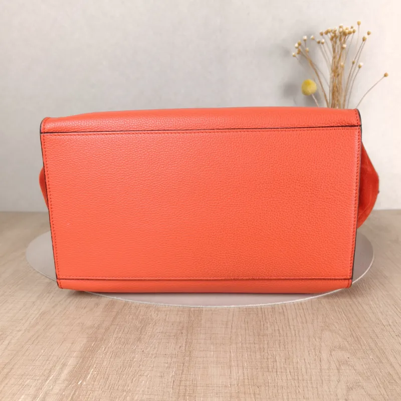 CELINE Crossbody Bag Trapeze Red Calfskin 30 × 17 × 23 cm — cover view 2 of 5