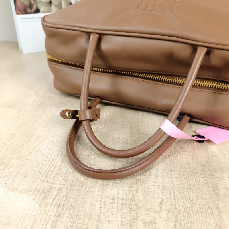 Miumiu Top Handle Bag Beau CC alfskin Large 34 × 10 × 23 cm — detail view 9 of 11