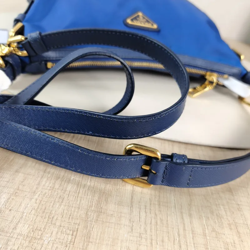 PRADA Crossbody Bag Messenger Bag Crossbody Bag Blue Nylon One Size 28 × 2 × 22 cm — detail view 7 of 10