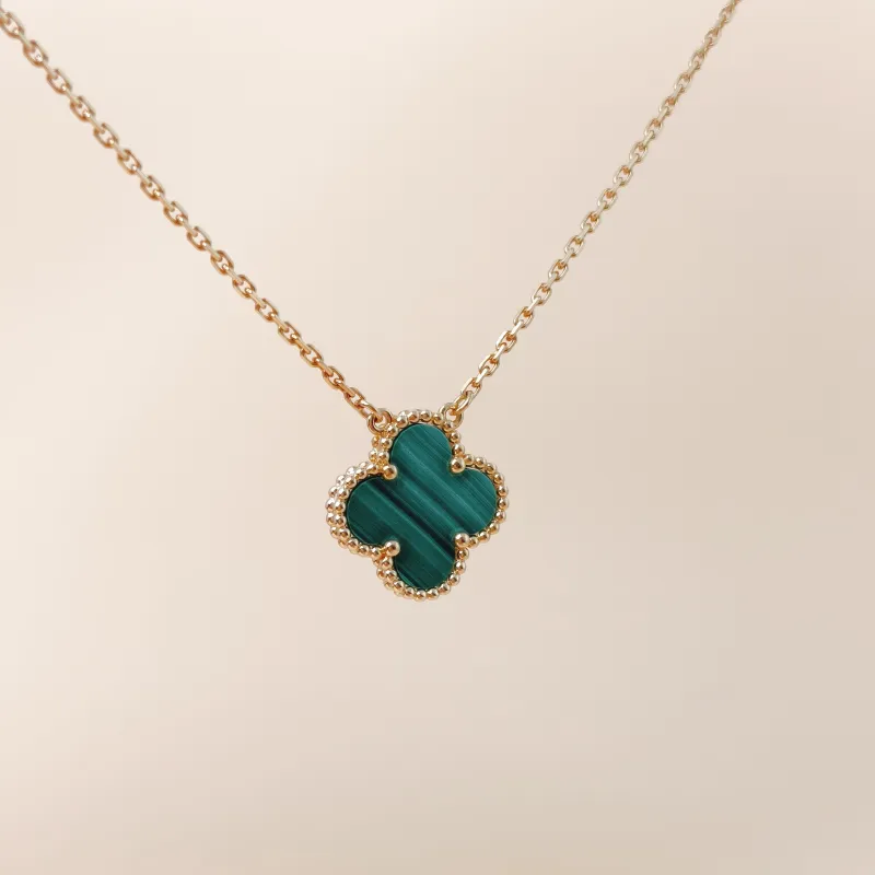 Van Cleef & Arpels Necklace Alhambra Alhambra Collection Yellow Gold 18KY ellow Gold Malachite Vintage Small 41cm — cover view 4 of 14