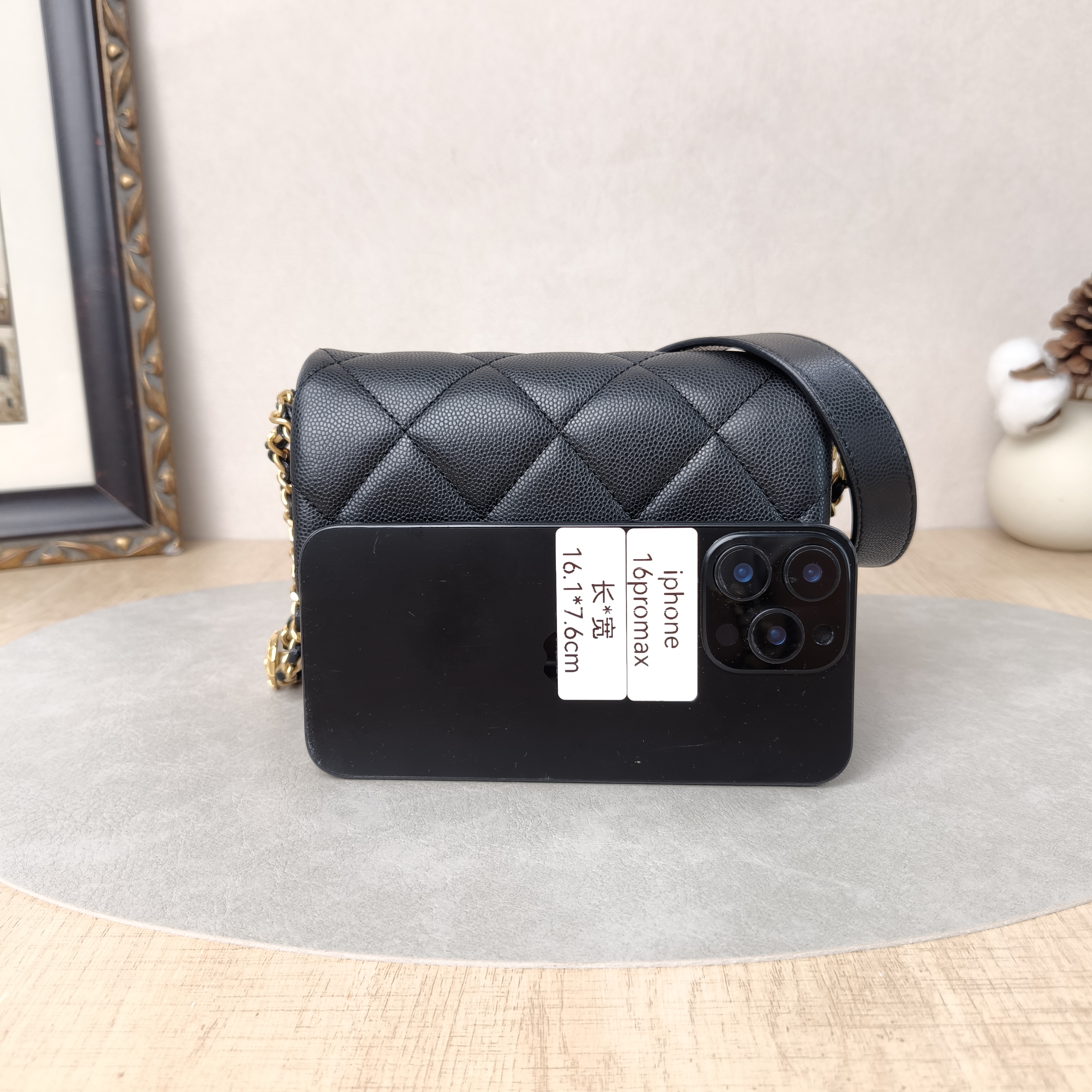 Chanel Crossbody Bag Classic Flap Mini CF Mini Grained Calfskinmini17 × 8 × 13.5 cm — cover view 4 of 6