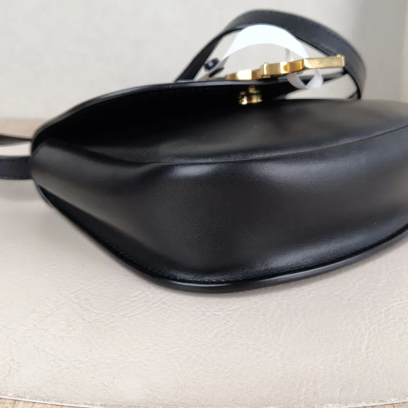 SAINT LAURENT Shoulder Bag Kaia Black Calfskin 16 × 5.5 × 15.5 cm — detail view 8 of 10