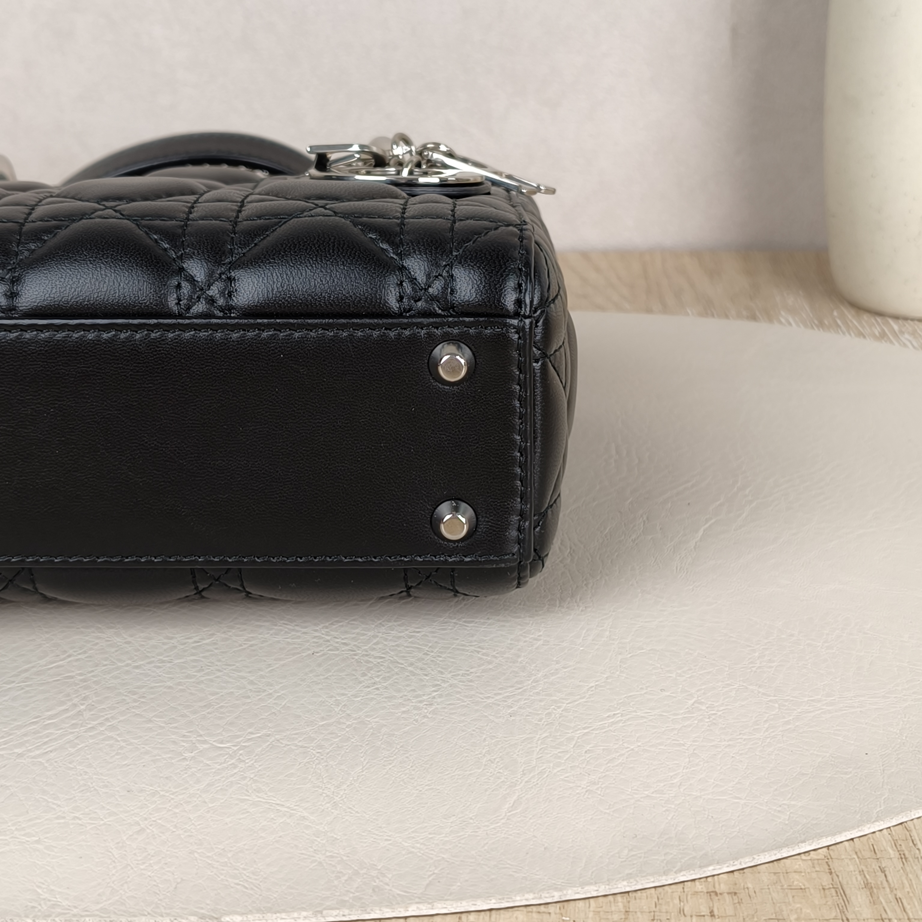 DIOR Crossbody Bag Lady Lady Dior Bag Black Lambskinmini17 × 7 × 15 cm — cover view 7 of 9