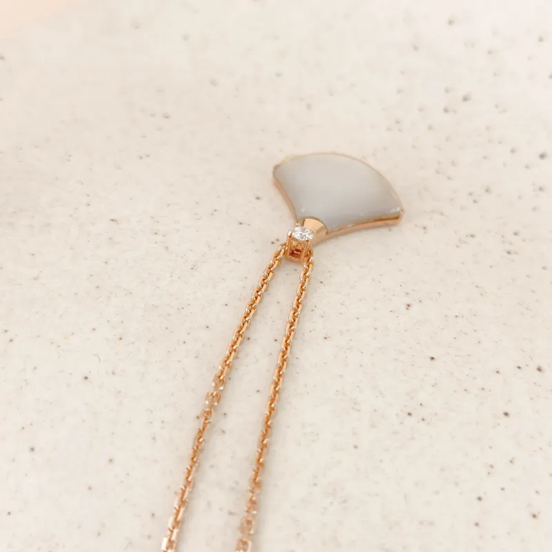 Bvlgari Necklace Divas' Dream White Mother-of-Pearl Diamond18KR ose Gold Small 43cm — cover view 4 of 10