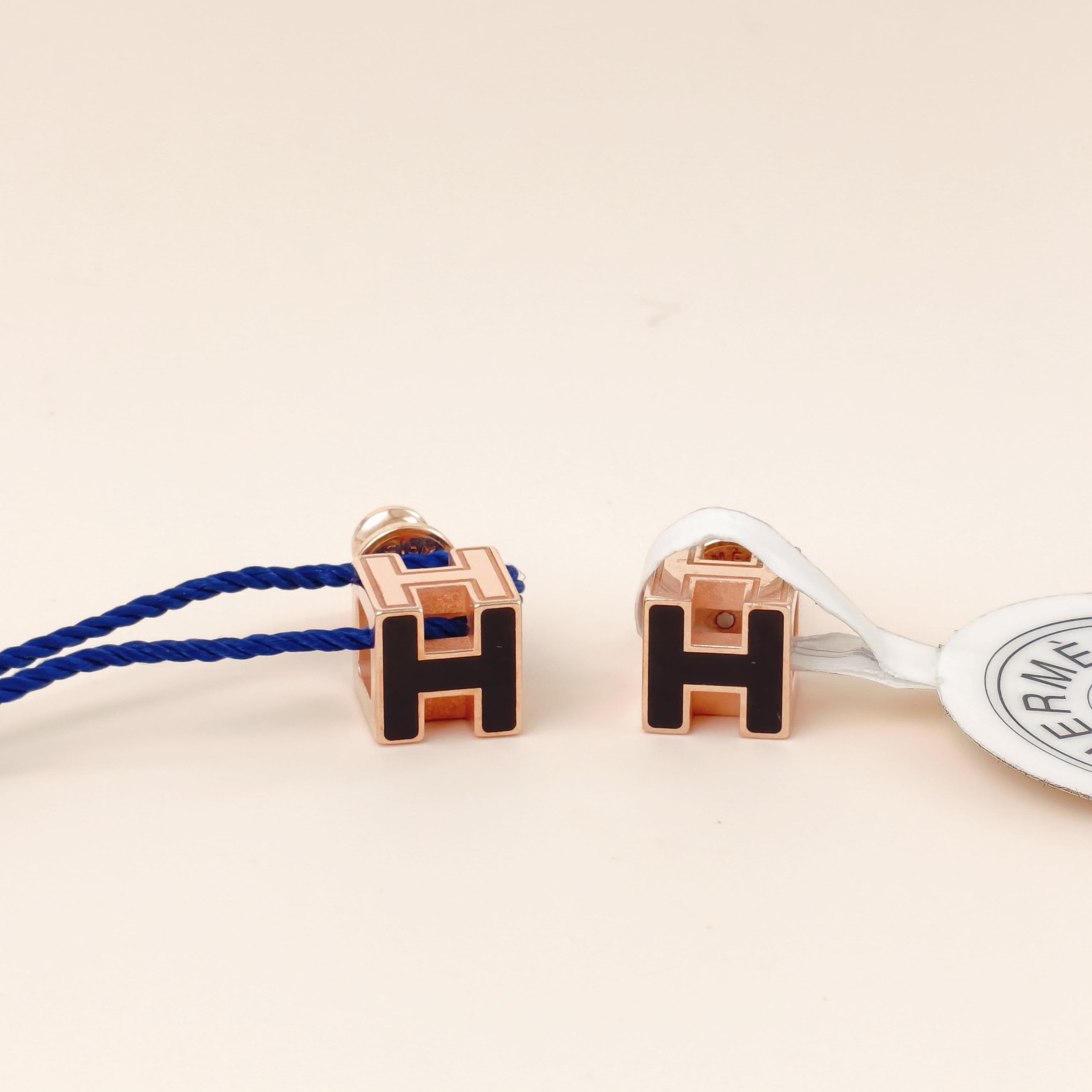 Hermès Earrings Cage d'H Earrings Black One Size