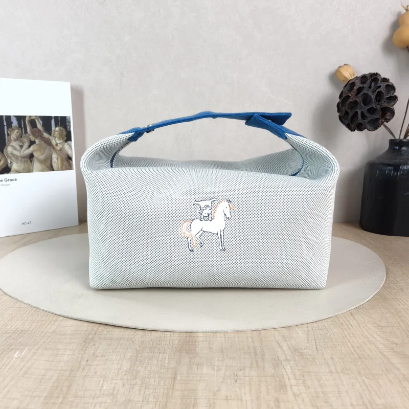 Hermès Top Handle Bag bride-a-brac Blue · White Large 25 × 15 × 21 cm