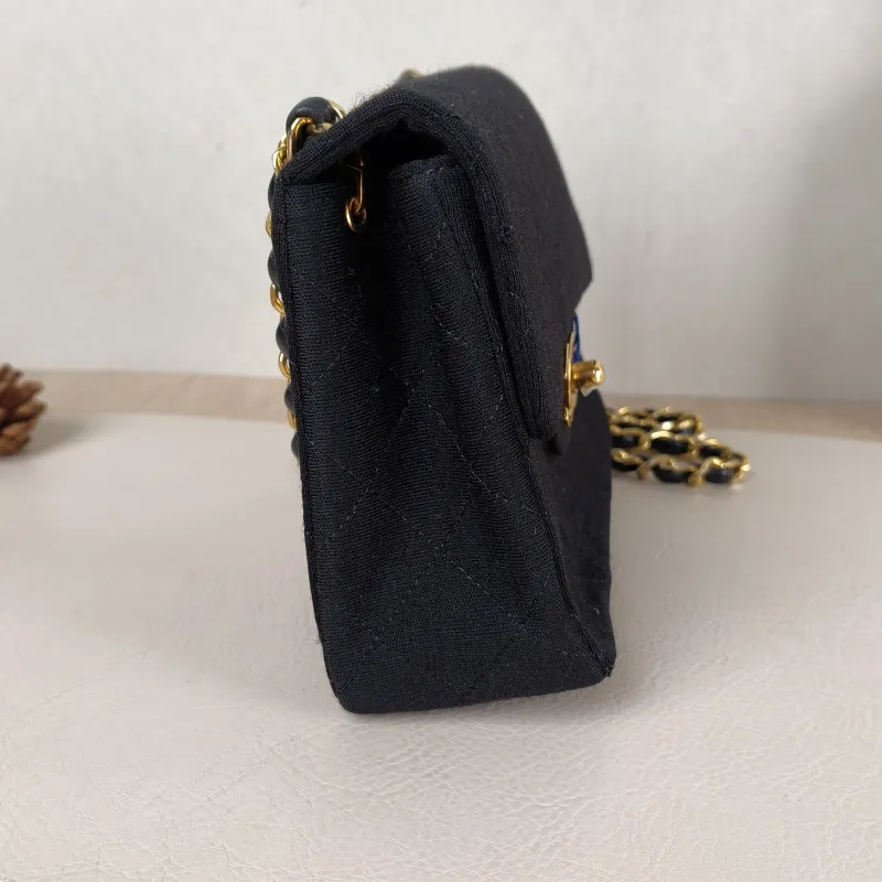 Chanel Crossbody Bag Classic Flap Mini CF Mini Black Canvas One Size 17 × 7 × 13.5 cm 0 — detail view 6 of 13