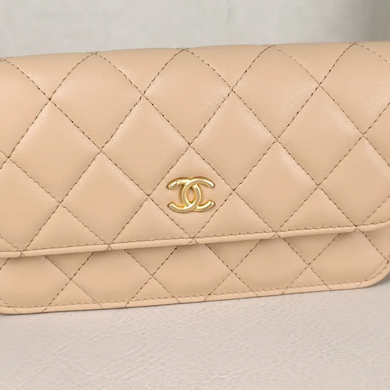 Chanel Crossbody Bag woc Collection Taupe Lambskin mini17 × 5 × 9.5 cm — detail view 15 of 15