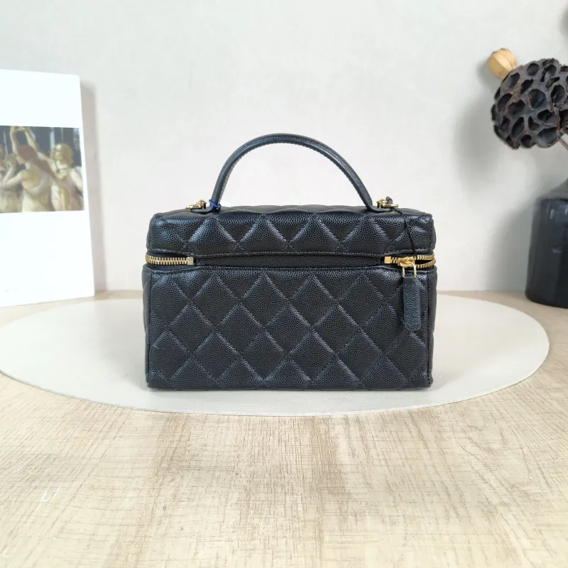 Chanel Crossbody Bag lp Box Bag Top Handle Crossbody Bag Black Grained Calfskin 19.5 × 5 × 12 cm — cover view 5 of 6