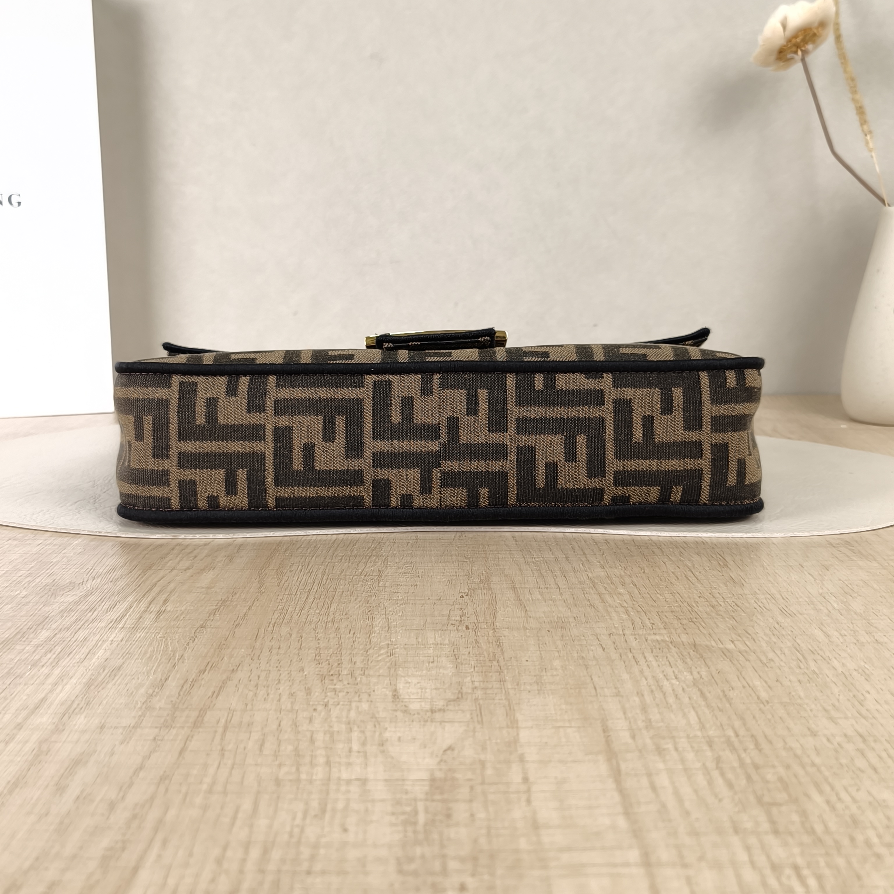 FENDI Crossbody Bag Baguette Baguette Bag Brown Canvas Medium27 × 6 × 15 cm — cover view 5 of 5