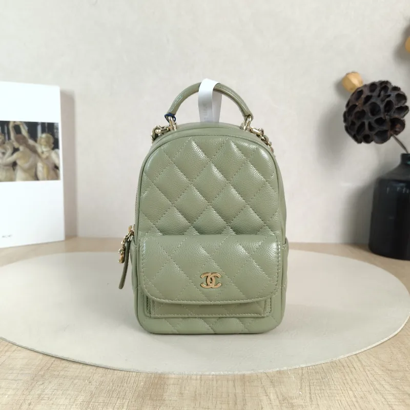 Chanel Backpack mini Backpack Collection Grained Calfskin One Size 13 × 9 × 18 cm