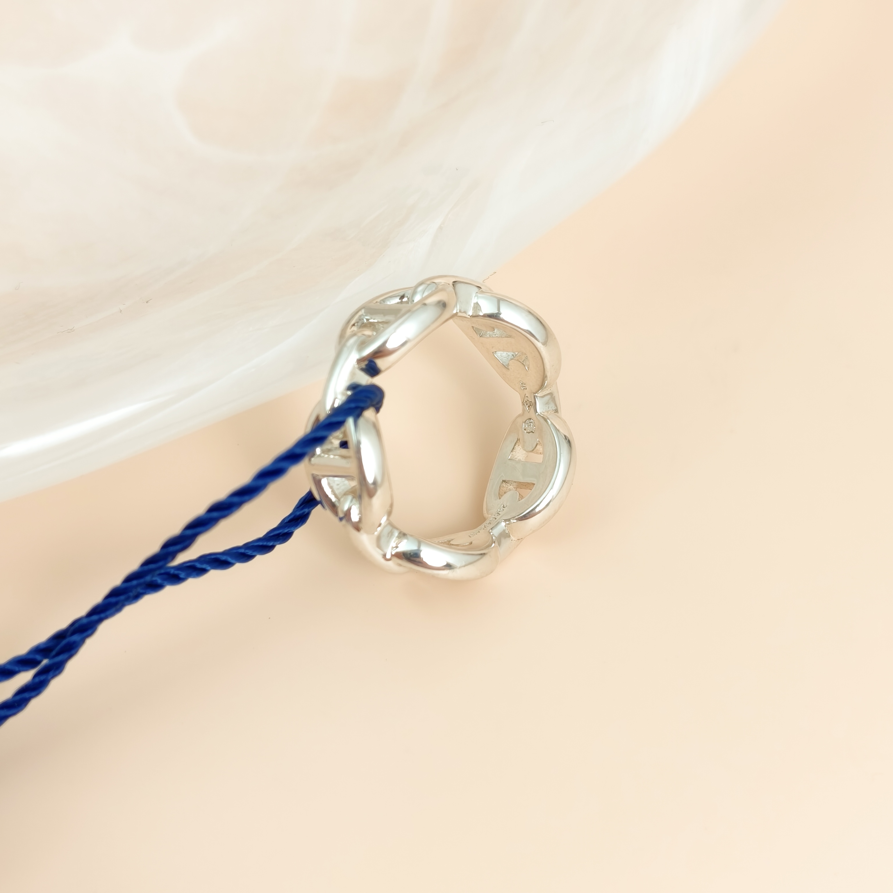 Hermès Ring Chaine d'Ancre Enchainee Ring Silver925 47 EU — cover view 6 of 7