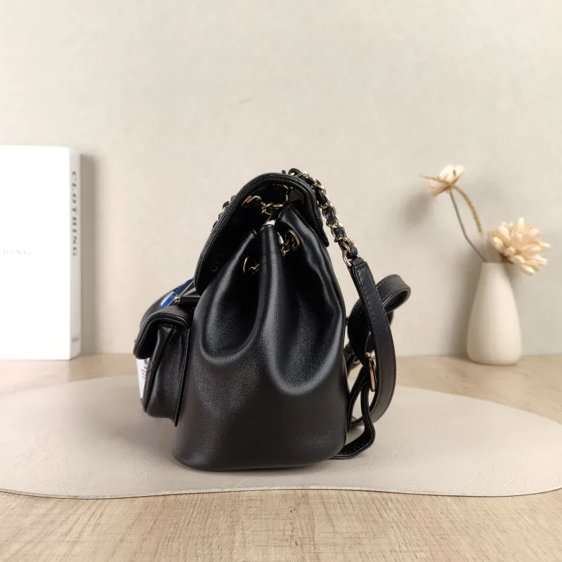 Chanel Backpack Duma Black Lambskin Small18 × 9.5 × 19 cm — detail view 7 of 13