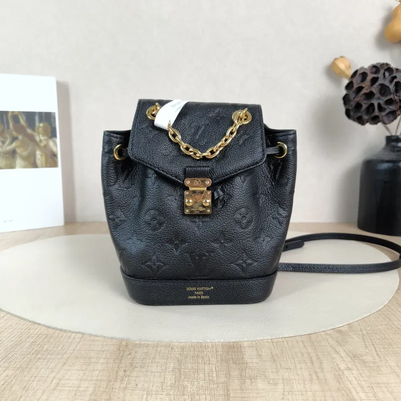 Louis Vuitton Backpack NANO NOÉ Backpack Black Calfskinnano15 × 10 × 19 cm