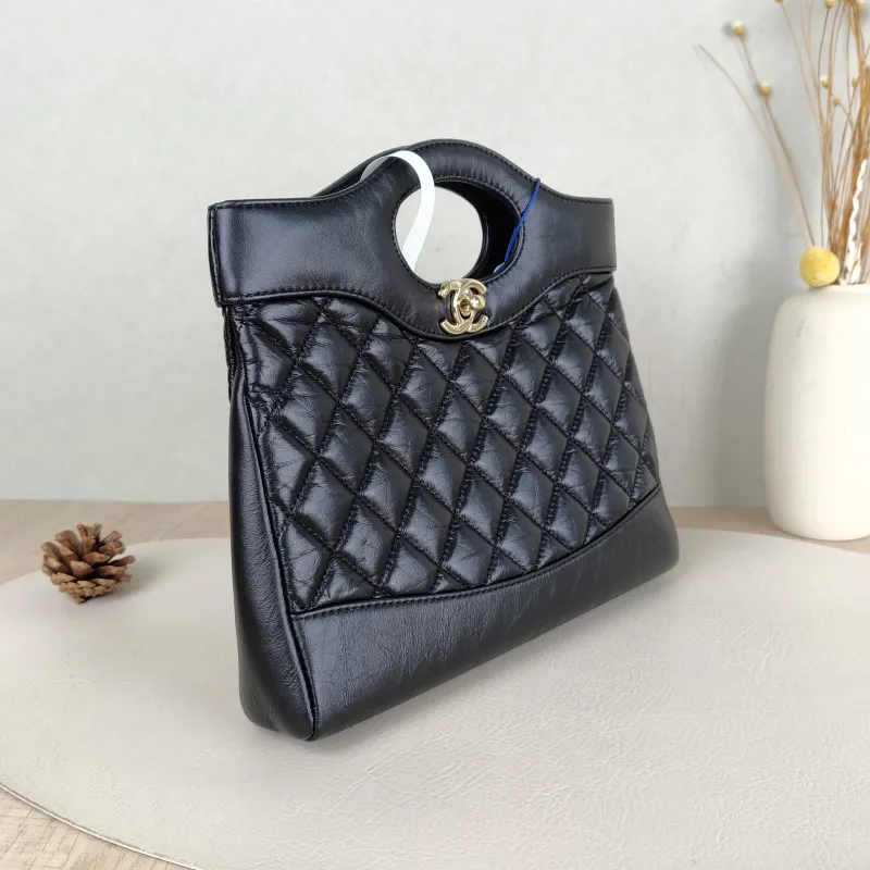 Chanel Crossbody Bag31Bag Black Waxed Leathermini23 × 5.5 × 22 cm — cover view 3 of 5