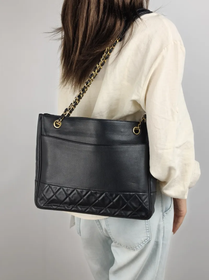 Chanel Shoulder Bag tote Black Calfskin One Size 31 × 6 × 25 cm 0 — on-model view 2 of 2